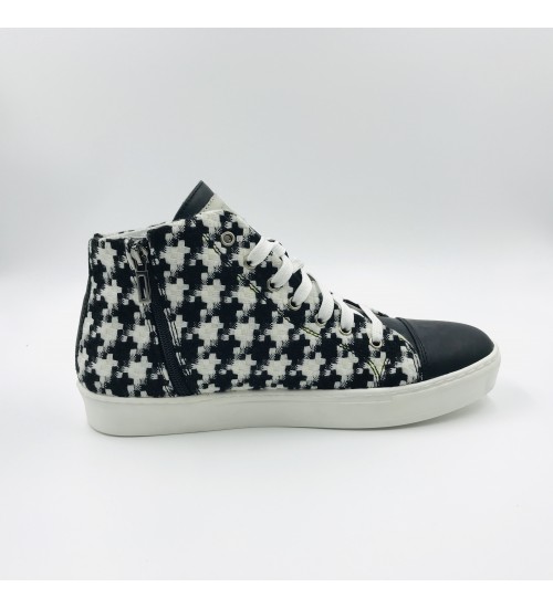 Handmade shoes "Coco Chanel" fabric and leather