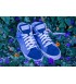 Handmade sneakers blue suede leather and jeans